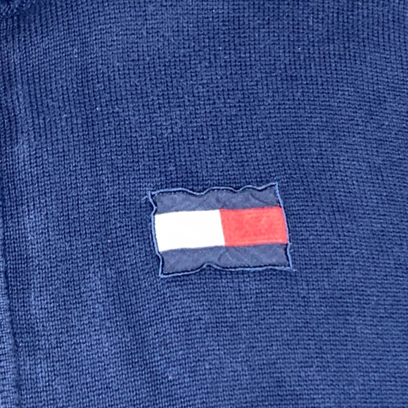 Mens Tommy Hilfiger zip up sweater navy size XL - Picture 4 of 16